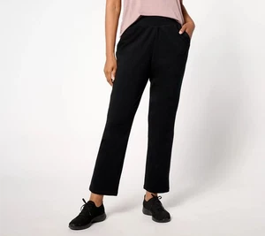 by Lori Goldstein Life Petite Straight Leg Pull-On Hose Schwarz M Neu - Bild 1 von 1