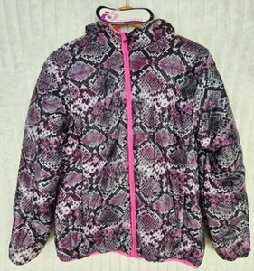 i5 Apparel Multicolor Reversible Zip Up Hoodie Puffer Jacket Size Medium NWT - Picture 1 of 8