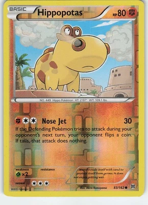Hippopotas 83/162 Common Reverse Holo XY - BREAKthrough NM Pokémon - Image 1 of 2