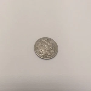 1874 Three Cent Nickel Piece 3C Ungraded Circulated US Type Coin B - Picture 1 of 2