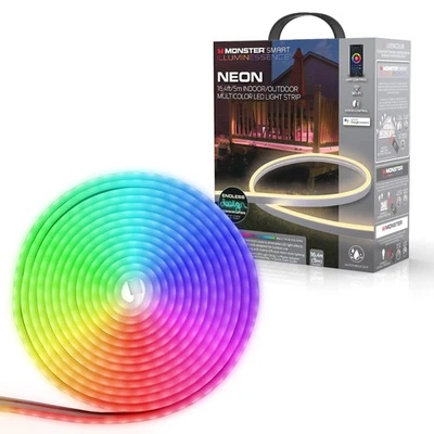 Monster 16.4 ft Indoor and Outdoor Multi-Color Neon Light Strip, Water-Resist... - Image 1 of 4