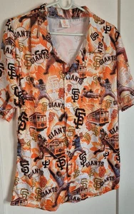 San Francisco Giants Cable Car Hawaiian Shirt  polo golf t M - Picture 1 of 4