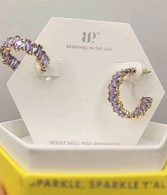 ER41158 TODAS LAS RESPUESTAS BP BOMBA FIESTA TOPACIO PÚRPURA CIRCONITA CHAPADO EN ORO Foto 1 de 4