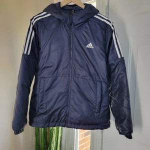 Adidas Navy Blue Wind Breaker Jacket, Size Boys 16-18 - Picture 1 of 10