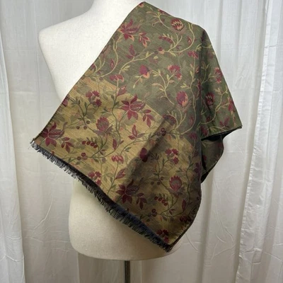 Saldarini Wool & Silk Blend Scarf Reversible Multicolor Made In Italy - Image 1 of 4