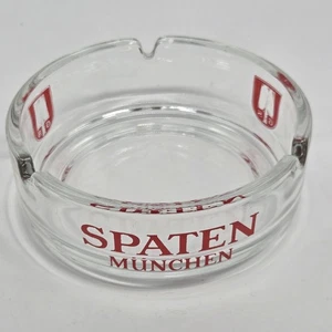 German Spatenbrau Munchen Beer Round Glass Ashtray - Picture 1 of 5
