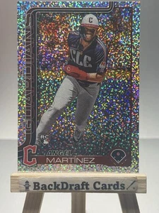 2025 Topps Series 1 Angel Martinez #27 Sand Glitter Foil RC Cleveland Guardians - Picture 1 of 2