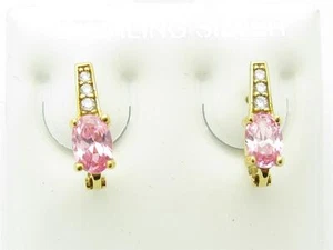 PENDIENTES REGALO ORO 18KT PLATA ESTERLINA DIAMANTE CONJUNTO ZAFIRO ROSA NIÑO NIÑA NIÑO - Imagen 1 de 1