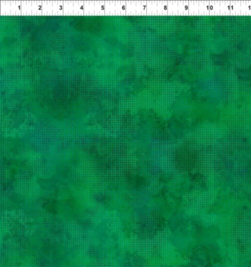 In The Beginning Jurassic 1DDE 26 Dk Green Dit Dot Texture Cotton Fabric  - Image 1 of 1
