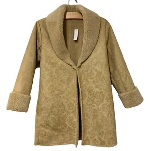Soft Surroundings | Coat Misha Tan Faux Sherling Pockets NWT- Small Petite - Picture 1 of 10