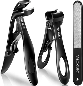 Nail Clippers for Seniors, Wide Jaw Fingernail Clippers and Angled Head Toenail - Picture 1 of 12