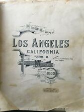 ORIGINAL 1953 LOS ANGELES CALIFORNIA TITLE PAGE SANBORN ATLAS MAP 