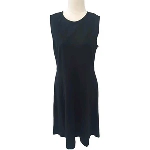 UNI QLO Size M Black Stretch Sleeveless Knee Length Dress - Picture 1 of 8