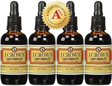 J.CROW'S® Lugol's Solution of Iodine 2% 2 oz Four Pack (4 bottles)