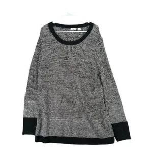 Maglione pullover Cato XL nero bianco maglia girocollo casual comodo orlo - Foto 1 di 11