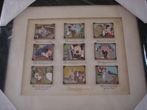 Disney Mickey's Festival of Dreams Picture the Moment 9 pines enmarcado conjunto LE 250 - Imagen 1 de 11