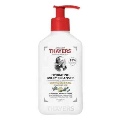 Limpiador lechoso hidratante Thayers Face Care con hongos de nieve, 8 fl oz Foto 1 de 4
