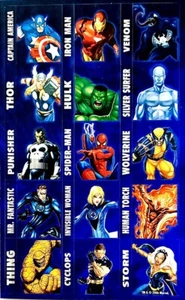 *VINTAGE* Maxi MARVEL CHARACTERS, HEROES Sandylion Stickers - Kromekote - Picture 1 of 1