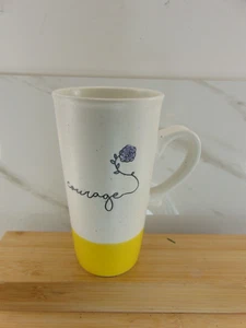 Sheffield Home Tall Stoneware Mug Courage Flower Speckled 6.5" GREAT SHAPE RARE - Picture 1 of 4