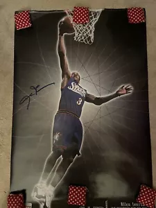 Allen Iverson Autograph Signed 76ers Original 2000 Costacos Poster USA Made JSA - Picture 1 of 4