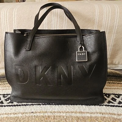 DKNY Commuter Black Tote Shoulder Handbag Y2K - Image 1 of 4