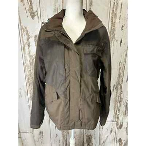 Empyre Dark Olive/brown Full Zip Pockets Hooded Outdoor Winter Coat Ski Jacket - Picture 1 of 8