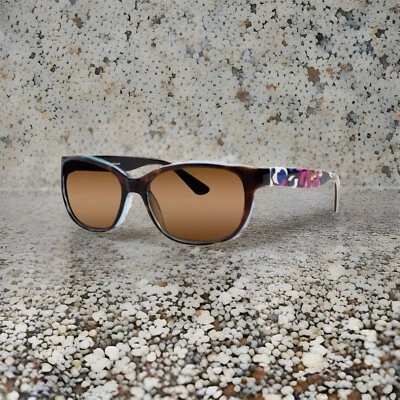 Vera Bradley Rheba Sunglasses African Violet Brown Tortoise Blue 55-16 135 VB - Image 1 of 4