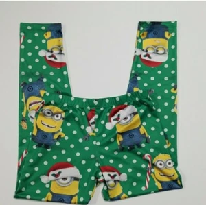 Minions despicable me Green Holiday Leggings Junior Large  pants minions - Picture 1 of 12