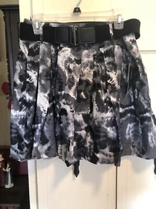 APT. 9 WOMENS NWT PLEATED TIE-DYE "Gray " FLORAL BELTED SKIRT--8--SHIPS FREE - Picture 1 of 8
