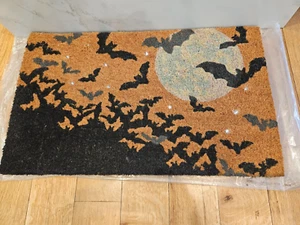 NEW 18 x 30 Pottery Barn Scary Bats Lit Light Up LED Doormat Halloween - Picture 1 of 14