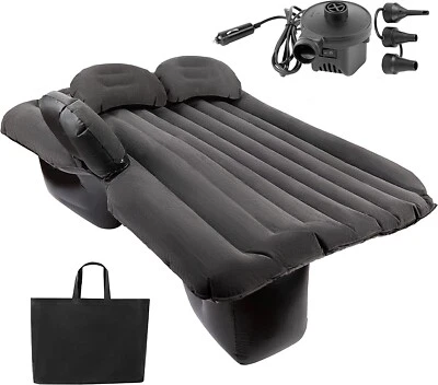 Inflatable Travel Car Mattress Air Bed Back Seat Sleep Rest Mat 2 Pillow Pump - Image 1 of 4