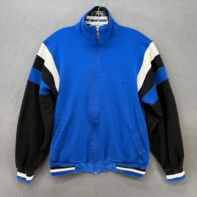 Jaqueta de atletismo vintage Pierre Cardin masculina azul média suéter lazer anos 90 - Imagem 1 de 4