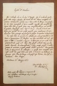 Francesco Ambrosoli Autogrammbrief - Bild 1 von 1