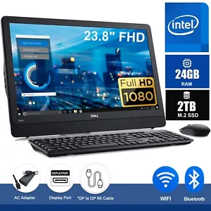 Dell All in One Desktop PC Up to 24GB RAM, 2TB SSD, Windows 10/11, WiFi - Picture 1 of 5