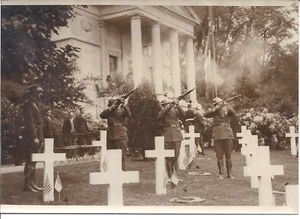 ww2 photo Cimetière américain à Suresnes (Hauts-de-Seine) mémorial Day 1936 - Imagen 1 de 2