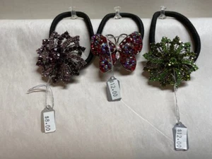 Strass Pferdeschwanz Halter - 3er Set - NEU - mit Etikett - Bild 1 von 5