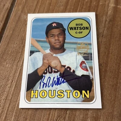 2001 TOPPS ARCHIVES AUTOGRAPHS BOB WATSON ON CARD AUTO SHORT PRINT #TAA120  - Image 1 of 2