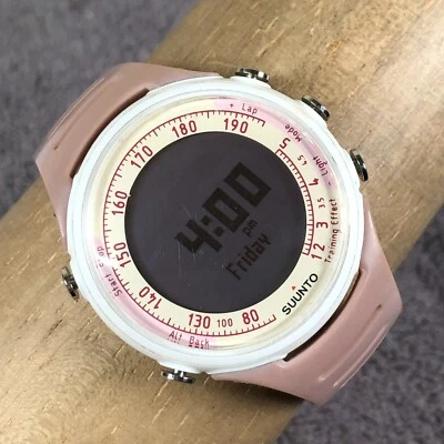 Suunto Unisex T3 Heart Rate Monitor Pink Rubber 42mm Quartz Digital Watch 7 3/4" - Image 1 of 4