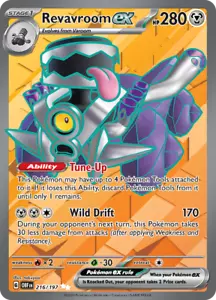 Pokemon Revavroom ex Scarlet & Violet: Obsidian Flames 216 Ultra Rare - Picture 1 of 1