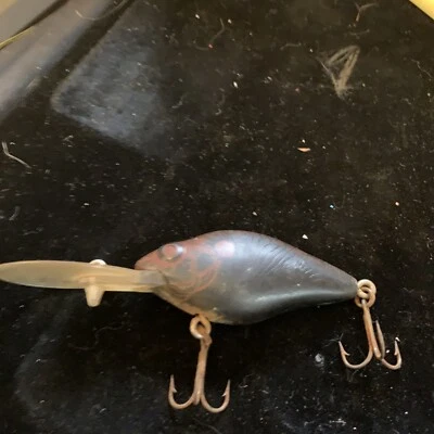 Señuelo de pesca antiguo vintage natural ik color oscuro duro  Foto 1 de 4