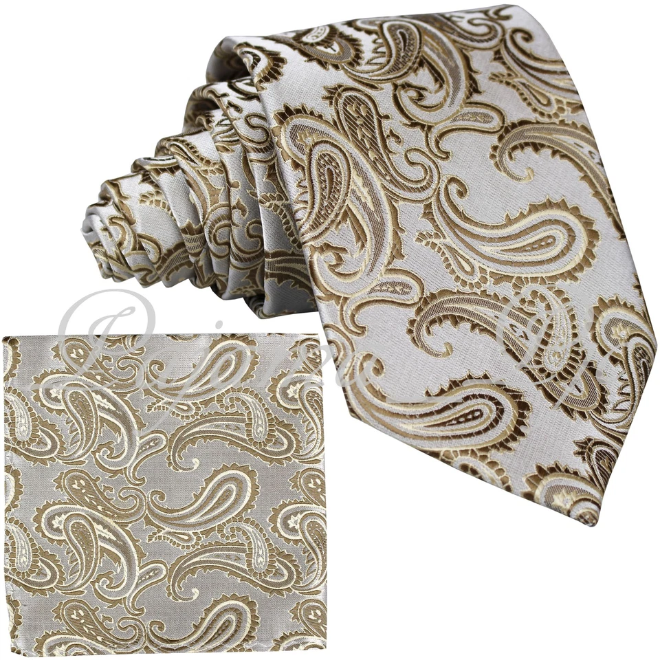 Conjunto de corbata y pañuelo para hombre de cachemira para boda fiesta graduación formal conjunto de corbata Foto 1 de 1