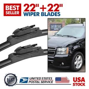 22''/22'' Windshield Wiper Blades For Mercedes-Benz SLC300 2017-2018M All Season - Picture 1 of 14