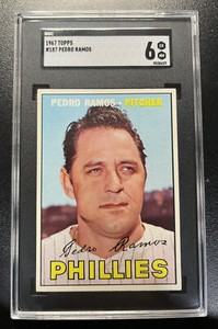 1967 Topps Pedro Ramos #187 SGC 6 EX NM SETBREAK PMJS