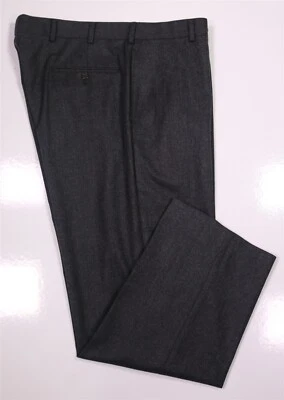 Pantalones Brooks Brothers Madison Gris Tic Tejido 120 Lana VBC Frente Plano 37x29 Foto 1 de 4