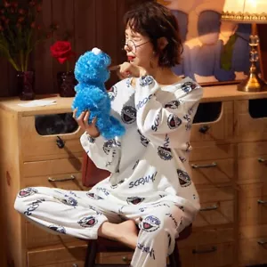 Sleep Wear Soft Cotton Blend Pajama Set Lounge Wear M L XL 2XL Long Sleeves - Picture 1 of 4
