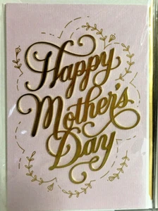 Hallmark Signature Mother's Day Card GOLD Cursive Lettering for Anyone 3-D - Picture 1 of 2