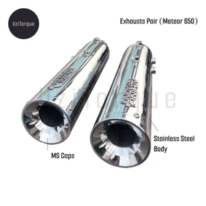 Scarichi Rhino Racing per Royal Enfield Super Meteor 650 V1 (acciaio inossida... - Foto 1 di 5