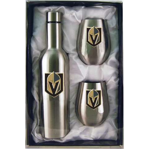 Las Vegas Golden Knights NHL Stainless Steel 28 oz Bottle 2 X Tumbler 12 oz Set Cover