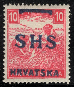 Yugoslavia 1918 SHS CROACIA-ESLAVONIA Sc#2L4A MI#62 MLH OG VF - Imagen 1 de 2