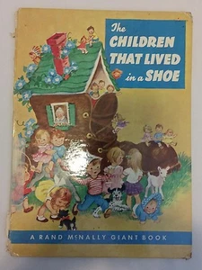 THE CHILDREN THAT LIVED IN A SHOE - 1955 Rand McNally Giant Book - Picture 1 of 8